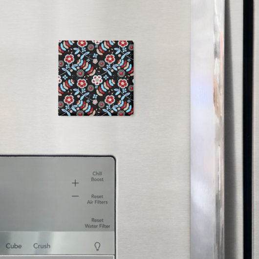 Kühnes florales Muster Magnet (In Situ (Kühlschrank))