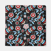 Kühnes florales Muster Magnet (Vorne)