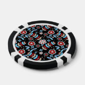Kühnes florales Muster Pokerchips (Einzeln)