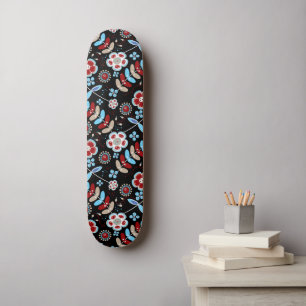 Kühnes florales Muster Skateboard