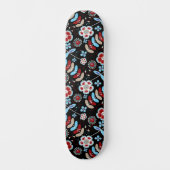 Kühnes florales Muster Skateboard (Vorderseite)