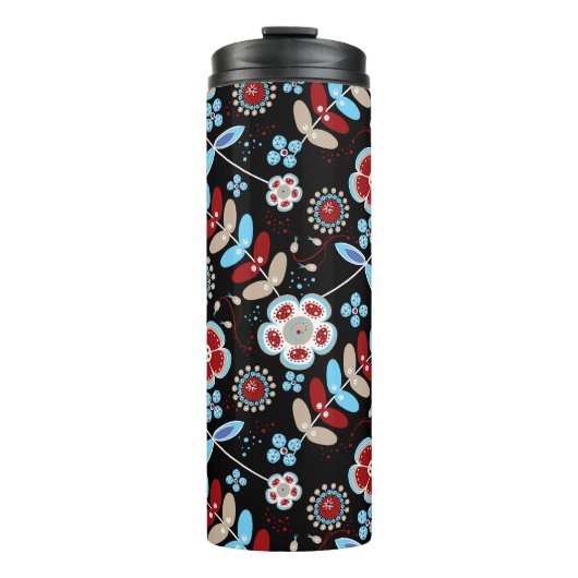 Kühnes florales Muster Thermosbecher (Vorderseite)