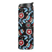 Kühnes florales Muster Thermosbecher (Nach links gedreht)
