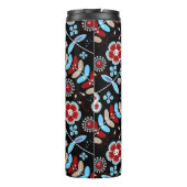 Kühnes florales Muster Thermosbecher (Rückseite)