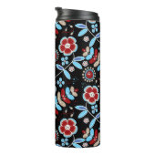 Kühnes florales Muster Thermosbecher (Nach rechts gedreht)