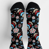 Kühnes florales Volksmuster Socken (Oben)