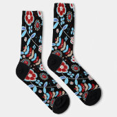 Kühnes florales Volksmuster Socken (Rechts)