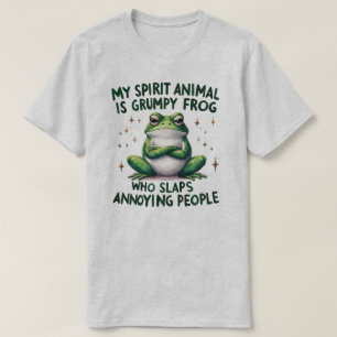 Kühnes & Freches Frosch-Zitat-Grafik-T-Shirt T-Shirt