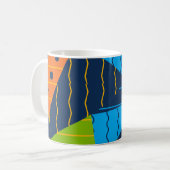 Kühnes geometrisches Abstract Kaffeetasse (Vorderseite Links)