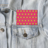 Kühnes geometrisches Blumendesign Button (Insitu)