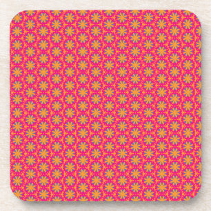 Kühnes geometrisches Blumendesign Getränkeuntersetzer