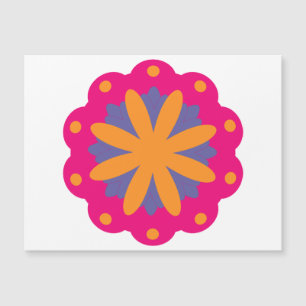 Kühnes geometrisches Blumendesign Magneteinladung