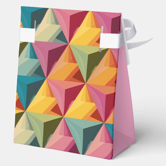 Kühnes geometrisches Dreiecks Muster Geschenkschachtel (Rückseite)