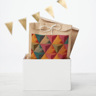 Kühnes geometrisches Dreiecks Muster Geschenktütchen