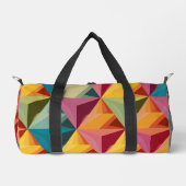Kühnes geometrisches Dreiecksmuster  Duffle Bag (Vorderseite)