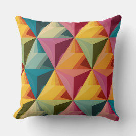 Kühnes geometrisches Dreiecksmuster Kissen