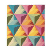 Kühnes geometrisches Dreiecksmuster Notizblock (Vorderseite)