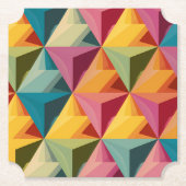 Kühnes geometrisches Dreiecksmuster Untersetzer (Vorderseite)