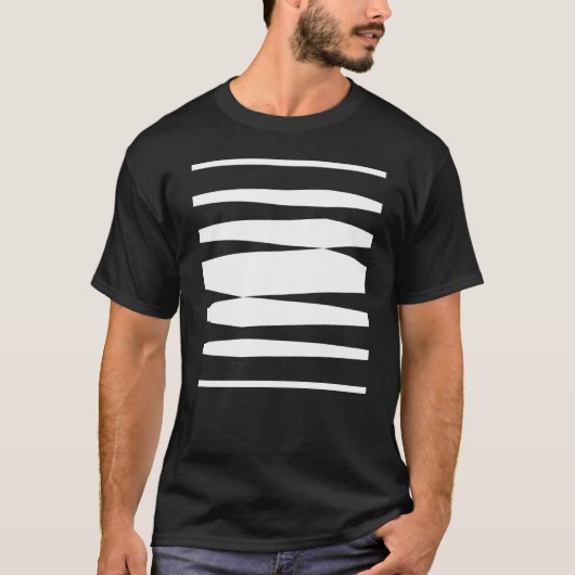 Kühnes geometrisches Liniendesign T-Shirt (Vorderseite)