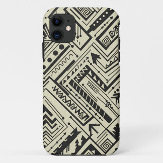 Kühnes, geometrisches Stammesmuster – Schwarz und  Case-Mate iPhone Hülle