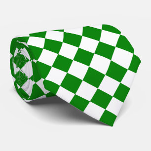 Kühnes Grün-Weiß-Chevron-Muster Klassiker Krawatte