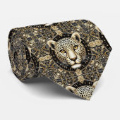 Kühnes Leopard-Tuch | Männliche Herrenmode Krawatte (Gerollt)