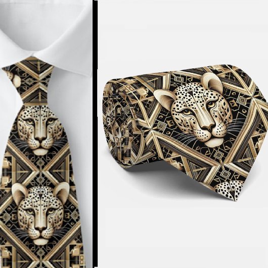 Kühnes Leoparden-Tie | Männliche Herrenmode Krawatte