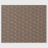 Kühnes Leopardenmuster Braun Schwarz Beiger Fleck Geschenkpapier (Flach)