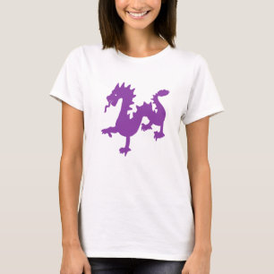 Kühnes lila Drache Sternzeichen – Mondzeichen T-Shirt