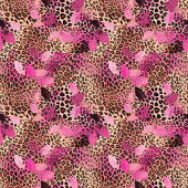 Kühnes Magenta Wasserfarbe Leopard Custom Decke