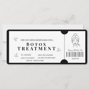 Kühnes Minimalistisches Botox-Behandlungs-Gutschei Einladung