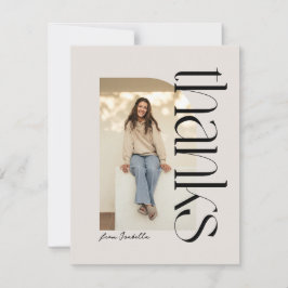 Kühnes modernes Ein-Foto-Abschluss Dankeskarte