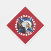 Kühnes patriotisches Adler-Emblem Serviette (Ecke)