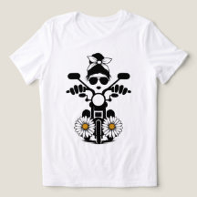 Kühnes Reiterinnen-Abstrakt-Motorrad-T-Shirt für D