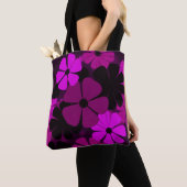 Kühnes rosa Art Deco-Blumenmuster Tasche (Von Nahem)