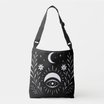 Kühnes Schwarz-Weiß-Auge Boho