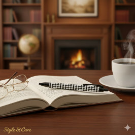 Kühnes Schwarz-Weiß-Chevron-Muster Klassisch Kugelschreiber