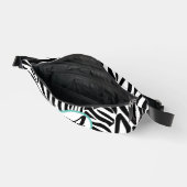 Kühnes Schwarz-Weiß-Zebramuster Bauchtasche (Offen)