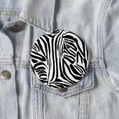 Kühnes Schwarz-Weiß-Zebramuster Button (Beispiel)