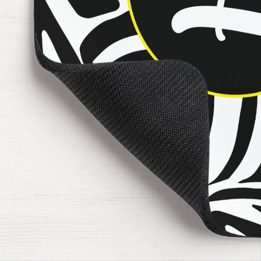 Kühnes Schwarz-Weiß-Zebramuster Mousepad (Ecke)