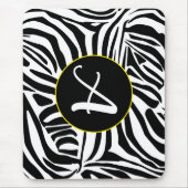Kühnes Schwarz-Weiß-Zebramuster Mousepad (Vorne)