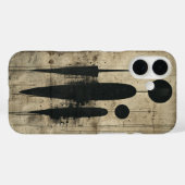 Kühnes Schwarzes Abstract Case-Mate iPhone Hülle (Rückseite (Horizontal))