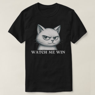 Kühnes Selbstbewusstes Katzen Grafikdesign T-Shirt
