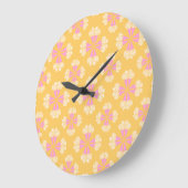Kühnes Sommerbouquet Große Wanduhr (Winkel)
