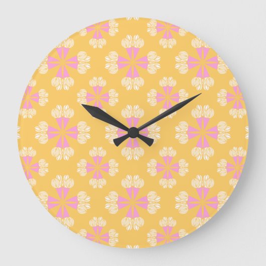 Kühnes Sommerbouquet Große Wanduhr (Vorderseite)