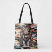 Kühnes Tarnlöwendesign Tasche (Vorderseite)