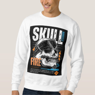 Kühnes Totenkopf-Grafik-T-Shirt-Design Sweatshirt