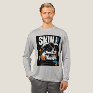 Kühnes Totenkopf-Grafik-T-Shirt-Design Tri-Blend Shirt