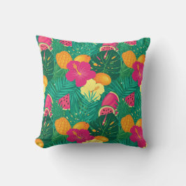 Kühnes tropisches Paradies Nahtloses Muster Kissen