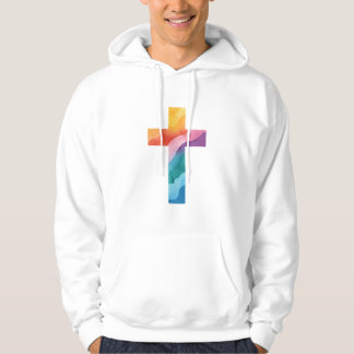 Kühnes Wasserfarbenkreuz Hoodie